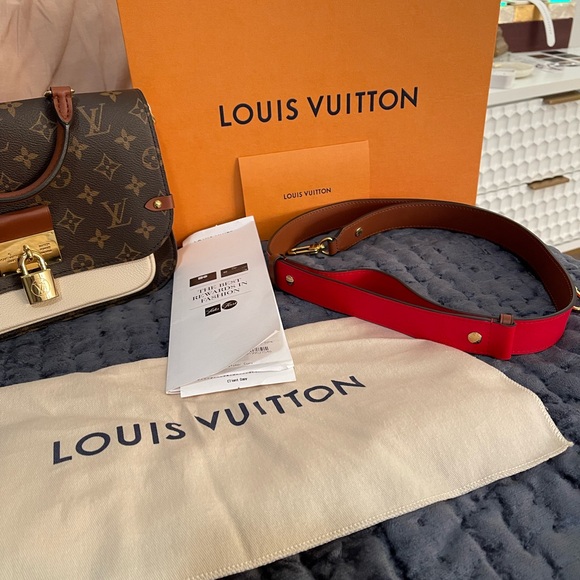 Louis Vuitton Monogram Brown and Red Satchel - Picture 3 of 6